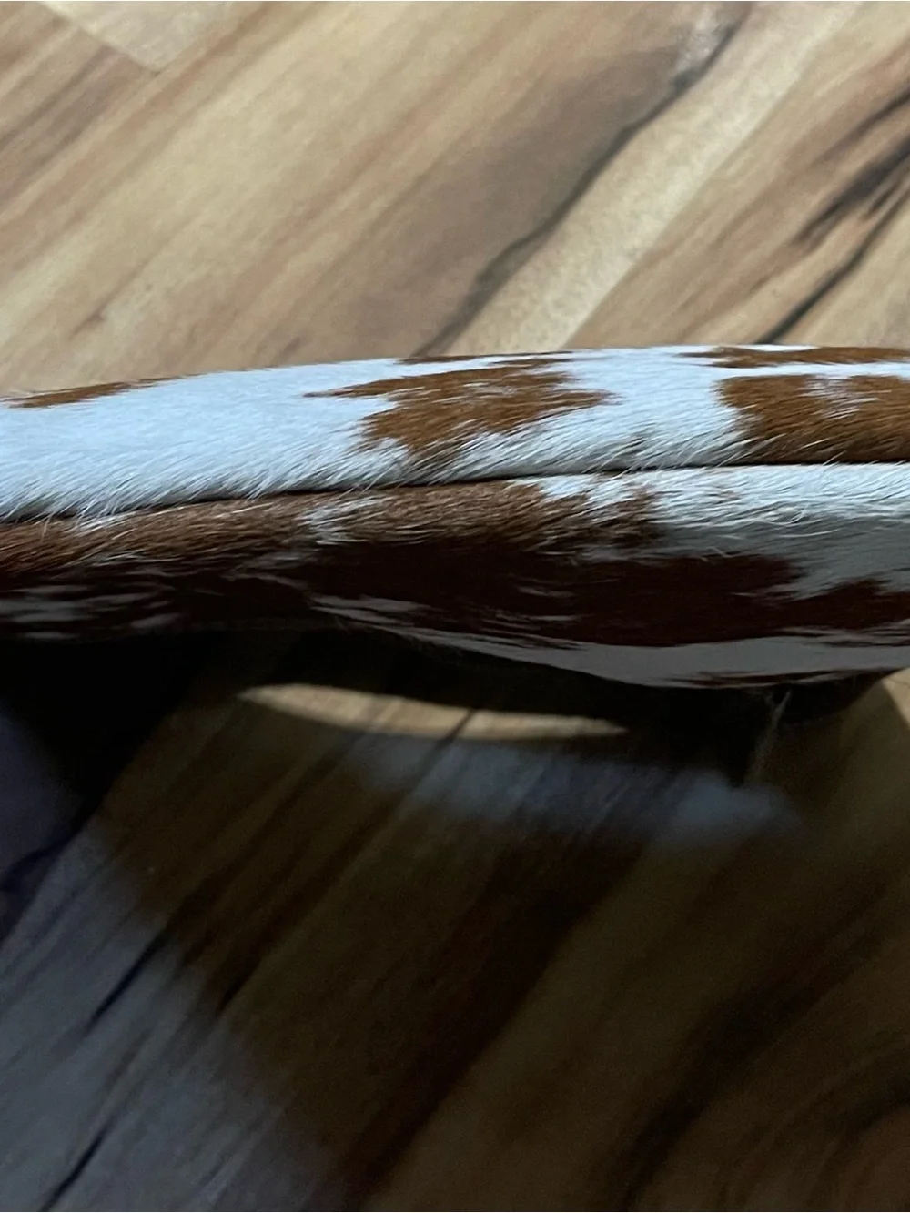 Myra Bag Cowhide Wristlet Clutch Brown White Spotted Hair-On-Hide Western